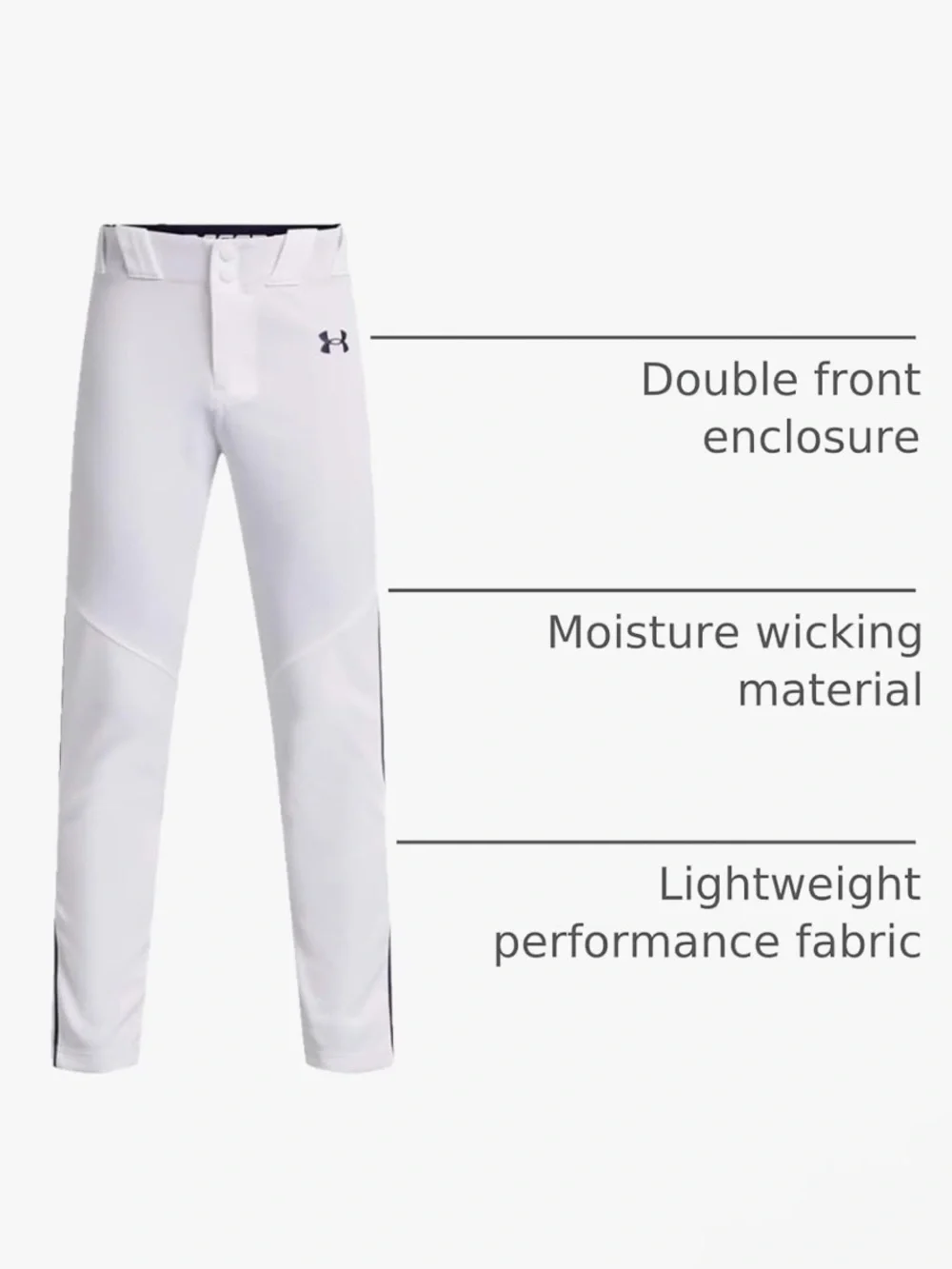 Under Armour White Baseball Pants - NWT